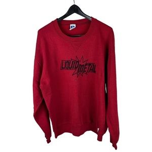 Vintage 90s Russell Athletics Liquid Metal Blank Essential Crewneck Size L